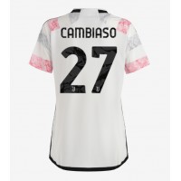 Camisa de Futebol Juventus Andrea Cambiaso #27 Equipamento Secundário Mulheres 2023-24 Manga Curta